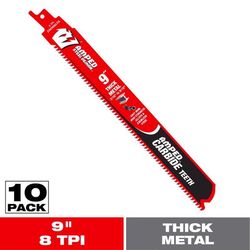 Diablo Amped 9 in. Metal Reciprocating Saw Blade 8 TPI 1 pk