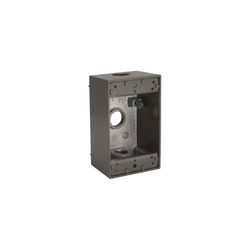 Bell Old Work 18.30 cu in Rectangle Aluminum 1 gang Weatherproof Box Bronze