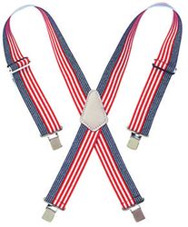 CLC 4.25 in. L X 2 in. W Nylon Suspenders Blue/Red/White 1 pair