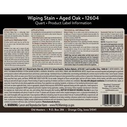 Old Masters Semi-Transparent Aged Oak Oil-Based Wiping Stain 1 qt
