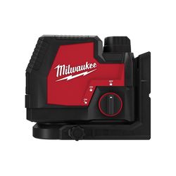 Milwaukee 2 beam Self Leveling Green Rechargeable Cross-Line Laser Kit 100 ft.