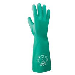 SHOWA ATLAS 730 Unisex Indoor/Outdoor Nitrile Chemical Gloves Green L 1 pair