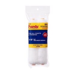 Purdy White Dove Woven Fabric 6.5 in. W X 1/2 in. Mini Paint Roller Cover 2 pk