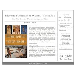 Arcadia Publishing Historic Mysteries of Western Colorado History Book