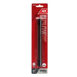 Ace 6-1/2 in. Carbon Steel Variety Coping Saw Blade Set 0 TPI 6 pk