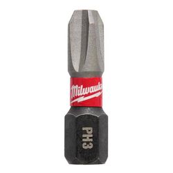 Milwaukee Shockwave Phillips #3 X 1 in. L Screwdriver Bit Steel 2 pk