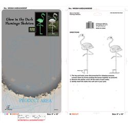 Seasons 34 in. Skeleton Flamingo Halloween Decor