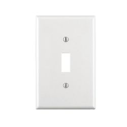 Leviton White 1 gang Thermoset Plastic Toggle Wall Plate 1 pk