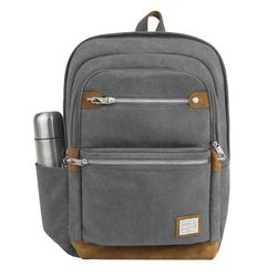 Travelon Heritage Pewter Backpack 13 in. H X 17.5 in. W