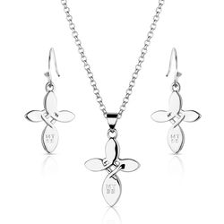 Montana Silversmiths Women's Faith And Grace Blue Opal Jewelry Sets