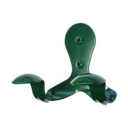 FENIX SmartHook 3.5 in. L Powder Coated Hunter Green Steel Contemporary Double Hook 15 lb. cap. 1 pk