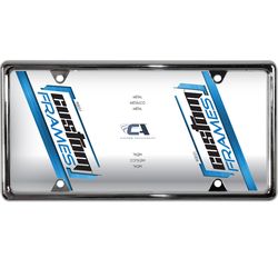 Custom Accessories Silver Metal License Plate Frame