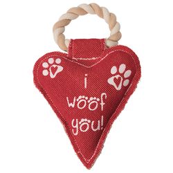 Pavilion Pavilion's Pets For Dog Red Cotton Heart Squeak Dog Toy 10 1 pk