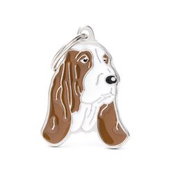 MyFamily Friends Brown Basset Hound Metal Dog Pet Tags