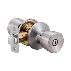 Ace Tulip Knob Satin Stainless Steel Privacy Lockset 1-3/4 in.