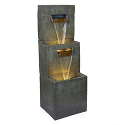 Alpine Polystone Multi-color Fountain with LED Light