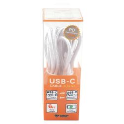 Diamond Visions Assorted Braided Cord USB-C to USB-C Cable For All Smartphones 6 ft. L