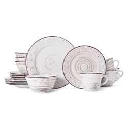 Pfaltzgraff White Stoneware Trellis Dinnerware Set 16 pc