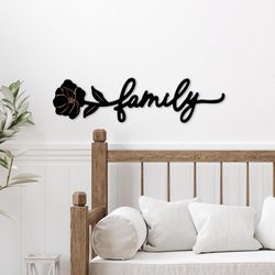 P Graham Dunn 8 in. H X 30 in. L Black MDF Family Wall Word