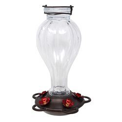 Backyard Essentials Hummingbird 21 oz Glass/Metal Bird Feeder 5 ports