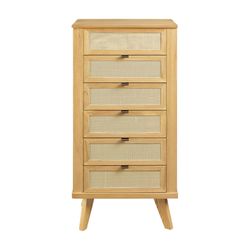 Linon Home Decor Craydon Cane Modern 20 in. W X 13 in. L Rectangular Jewelry Armoire