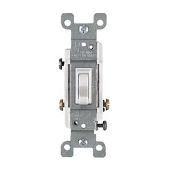 Leviton Heavy-Duty 15 amps Toggle Switch White 1 pk
