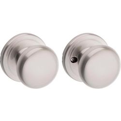 Kwikset Juno Signature Series Traditional Satin Nickel Passage Door Knob 1-3/4 in.