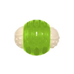 Hyper Pet Hyper Squawkers For Dog Green/White TPR/Nylon Ball Squeaky Dog Toy 1 pk