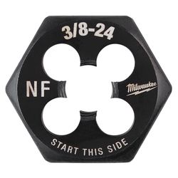 Milwaukee SAE 3/8-24 NF 1 Hex Threading Die
