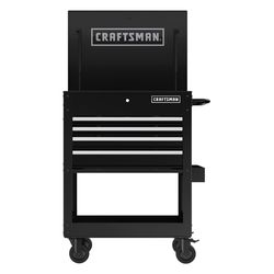 CRAFTSMAN 30 in. 4 drawer Metal Black Utility Cart Rolling Tool Cart 41.38 in. H X 22 in. D