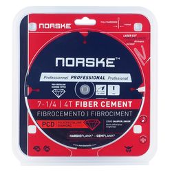 Norske 7-1/4 in. D X 5/8 in. Polycrystalline Diamond Fiber Cement Blade 4 teeth 1 pk