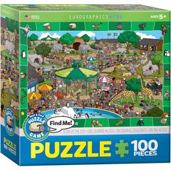 Eurographics A Day in the Zoo Jigsaw Puzzles Multicolored 100 pc