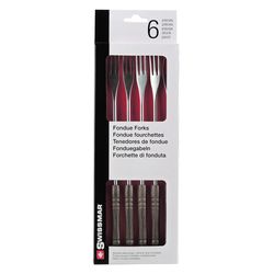 Swissmar Brown/Silver Stainless Steel/Wood Fondue Forks