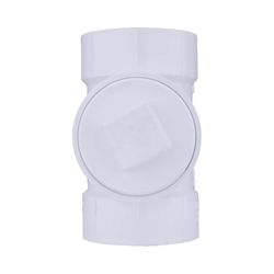 Charlotte Pipe 4 in. Hub in. X 4 in. D Hub in. PVC Cleanout Tee 1 pk