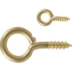 HILLMAN OOK Brass-Plated Gold Screw Eye and Cup Hook Kit 50 pk
