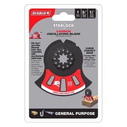 Diablo Starlock 3-1/8 in. W Carbide Semi-Circle Oscillating Blade General Purpose Cuts 1 pk