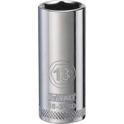 DeWalt 13 mm X 3/8 in. drive Metric 6 Point Deep Socket 1 pc