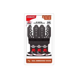 Diablo Demo Demon 1-3/4 in. W Bi-Metal Curved Oscillating Blade Clean Wood 3 pk