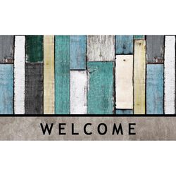Southern Oaks 18 in. W X 30 in. L Multi-Color Plank Rubber Door Mat