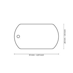 MyFamily Basic Black Military Aluminum Cat/Dog Pet Tags X-Large