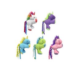 Multipet For Cat Assorted Plush Unicorn Cat Toy 1 pk