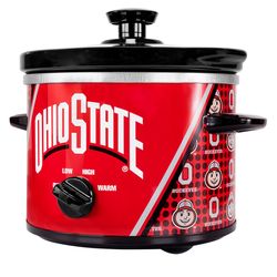 Uncanny Brands Ohio State Buckeyes 2 qt Red Stoneware Slow Cooker