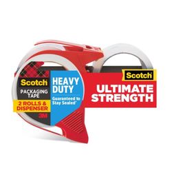 3M Scotch 1.88 in. W X 38.2 yd L Heavy-Duty Packaging Tape with Dispenser 2 pk