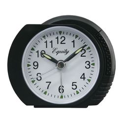 La Crosse Technology Equity 1 in. Black Alarm Clock Analog Battery Operated