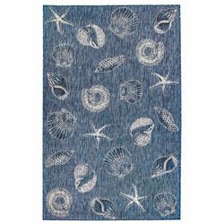 Liora Manne Carmel 6.5  W X 9.33  L Navy Blue Casual Polypropylene Area Rug