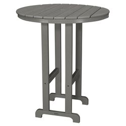 Ivy Terrace Classics Gray Round HDPE Transitional Bar Table