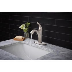 Oakbrook Collection Brushed Nickel Modern Single-Handle Bathroom Sink Faucet 4 in.