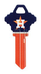 HILLMAN MLB Houston Astros House/Office Key Blank 68 Single For Schlage Locks Orange