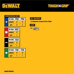 DeWalt ToughGrip Assorted Drive Guide Set Steel 13 pc