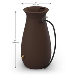 Algreen Cascata Brown 65 gal Rain Barrel Plastic